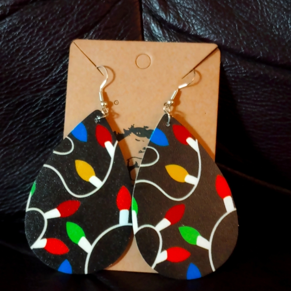 Christmas light earrings